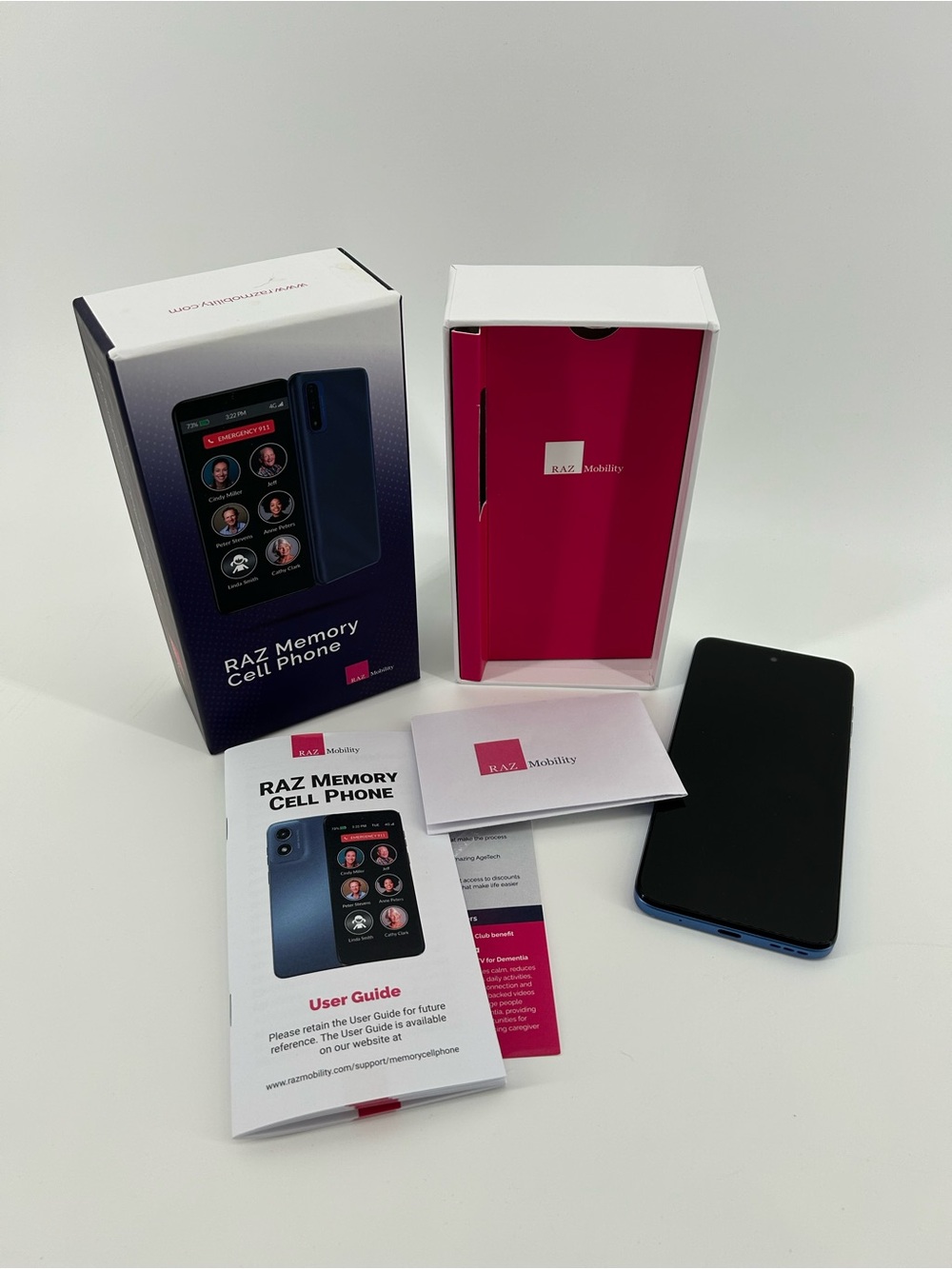 RAZ Memory Phone - Blue - for dementia patients